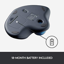 Load image into Gallery viewer, Logitech M570 Wireless Trackball Mouse – Ergonomic Design with Sculpted Right-Hand Shape, Compatible with Apple Mac and Microsoft Windows Computers, USB Unifying Receiver, Dark Gray
