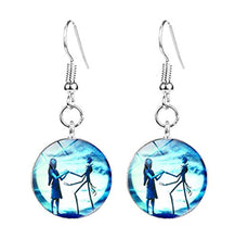 Load image into Gallery viewer, Jack and Sally Nightmare Before Christmas Moon Pendant Necklace, Earrings, Bracelet, Charms Gift (A)
