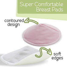 Load image into Gallery viewer, Organic Bamboo Nursing Breast Pads - 14 Washable Pads + Wash Bag - Breastfeeding Nipple Pad for Maternity - Reusable Nipplecovers for Breast Feeding (Pastel Touch, Large 4.8")
