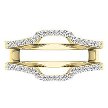 Load image into Gallery viewer, 0.25 Carat (ctw) Round White Diamond Ladies Wedding Enhancer Guard Ring 1/4 CT, 10K Yellow Gold, Size 8
