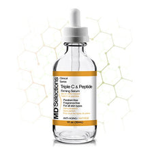 Load image into Gallery viewer, MD Selections Triple C &amp; Peptide Firming Serum for Face, 1 oz | Anti Aging &amp; Anti Wrinkle | Rejuvenating | Skin Moisturizing &amp; Brightening | Boosts Collagen | 3 Forms of Vitamin C
