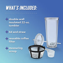 Load image into Gallery viewer, Mr. Coffee® Iced™ Coffee Maker with Reusable Tumbler and Coffee Filter, Black
