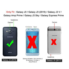 Load image into Gallery viewer, J.west Galaxy J3 Case, J3 (2016) Case, Hard Shock Absorption Full Body Rugged Hybrid Stand Holster Belt Clip Defender Phone Cover for J3, J3 (2016), J3 V, Express Prime, Amp Prime, Galaxy Sky Rose
