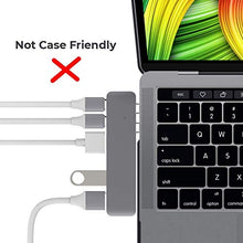 Load image into Gallery viewer, Afterplug Dual Type-C Short Extender, USB-C Thunderbolt 3 Female to Male Extension Adapter, 40Gbps, 100W PD, 5k Video for MacBook Pro 2020 2019 2018 2017 13" 15" 16" &amp; MacBook Air with Case Cover
