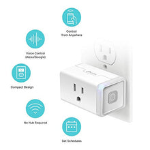 Load image into Gallery viewer, Kasa Smart Plug Mini, Smart Home Wi-Fi Outlet Works with Alexa &amp; Google Home, Wi-Fi Simple Setup, No Hub Required – A Certified for Humans Device (HS105)
