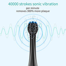 Load image into Gallery viewer, Electric Toothbrush, Rechargeable Power Sonic Toothbrush with 40000VPM, 5 Optional Modes, Smart Timers&amp;2 DuPont Brush Heads, Electronic Toothbrush for Adults with Travel Case, IPX7 Waterproof
