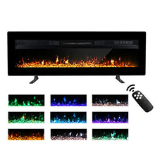 Load image into Gallery viewer, Maxhonor 40 Inches Electric Fireplace Insert Wall Mounted Freestanding Heater with Remote Control, 1500/750W, Black
