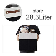 Load image into Gallery viewer, DECOMOMO Foldable Storage Bin [4-Pack] Collapsible Sturdy Cationic Fabric Storage Basket Cube W/Handles for Organizing Shelf Nursery (Black &amp; White, 12 x 12 x 12 x 12)
