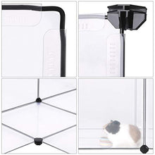 Load image into Gallery viewer, SONGMICS Pet Playpen,Fence Cage with Bottom for Small Animals Guinea Pigs, Hamsters, Bunnies,Rabbits, Pet Exercise Run and Crate, Transparent Plastic Panels, ULPC02W
