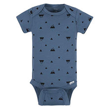 Load image into Gallery viewer, Grow by Gerber Baby Boy's Organic 5-Pack Short-Sleeve Onesies Bodysuits Pants, Black/White/Grey/Blue, 0-3 Months
