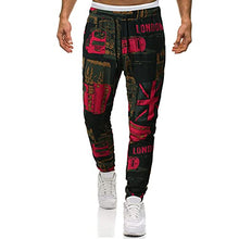 Load image into Gallery viewer, Men's Casual Jogger Pants Plus-Size Trend Retro Ethnic Style Pants with Small Feet Trousers Sweatpants Streetwear (XL, Red)
