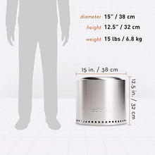Load image into Gallery viewer, Solo Stove Ranger Stainless Steel Smokeless Fire Pit Camping Accessories Portable Fire Pit | 15x12.5 Inch Fire Pit for Outdoor Fireplace
