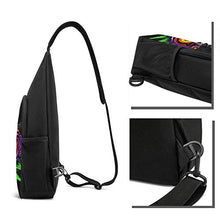 Load image into Gallery viewer, Alomama The Legend of Zelda The Ancient Evil Majoras Mask Sling Backpack Sling Bag Black Crossbody Daypack Casual Backpack for Travel, Hiking, Cycling, Camping for Women &amp; Men
