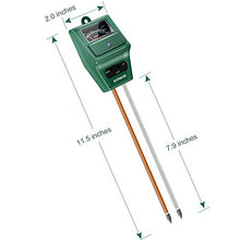 Load image into Gallery viewer, SONKIR Soil pH Meter, MS02 3-in-1 Soil Moisture/Light/pH Tester Gardening Tool Kits for Plant Care, Great for Garden, Lawn, Farm, Indoor &amp; Outdoor Use (Green)
