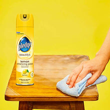 Load image into Gallery viewer, Pledge Multi-Surface Furniture Polish Spray, Works on Wood, Granite, and Leather, Shines and Protects, Lemon, 9.7 oz - Pack of 3
