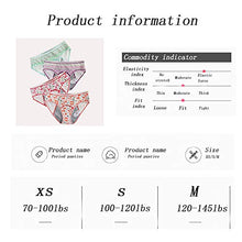 Load image into Gallery viewer, 4 Pack Teen Girls Protective Panties Leak Proof Underwear Heavy Flow Women Postpartum Briefs (GEGP+BTRO, S)
