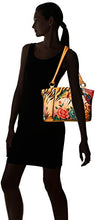 Load image into Gallery viewer, Anna by Anuschka womens Organizer Tote Bag - Leather, Hand-painted Original Artwork Genuine Leather, Antique Rose Safari, One Size US
