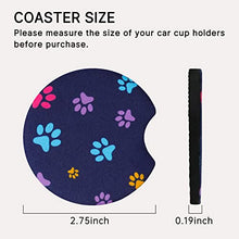 Load image into Gallery viewer, Car Cup Coasters 4 Pack Universal Non-Slip Car Coasters for Cup Holders Cute Car Coasters with Finger Notch for Easy Removal Car Interior Decor Accessories for Women &amp; Men
