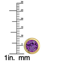 Load image into Gallery viewer, Belinda Jewelz Womens 14K Yellow Gold Round Sparkly 7 mm Gemstone Bezel Solitaire Classic Chain Gemstone Fine Jewelry Accessory Pendant Necklace, 1.48 Carats African Amethyst, 18 Inch
