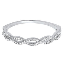 Load image into Gallery viewer, Dazzlingrock Collection 0.20 Carat (ctw) 10K Diamond Swirl Anniversary Wedding Band Stackable Ring 1/5 CT, White Gold, Size 7
