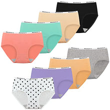 Load image into Gallery viewer, Nalwort Girls Panties Big Kids Cotton Underwear for Teens Briefs Pack of 8
