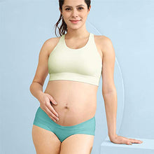 Load image into Gallery viewer, Intimate Portal Maternity Underwear Under the Bump Pregnancy Postpartum Panties Womens Cotton Briefs 6-Pk Blooms L
