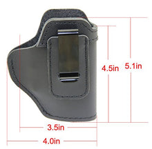 Load image into Gallery viewer, IWB Leather Holster for Inside Waistband Concealed Carry Fits:S&amp;W M&amp;P Shield-Glock19 26 29 30 32 43-Beretta Px4-RUGER EC9s-SIG-HK-Taurus-XDS or Similar Sized Handguns
