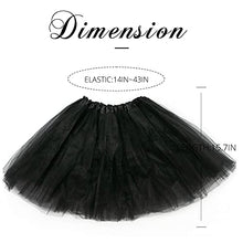 Load image into Gallery viewer, Relbcy Layered Tutu Skirt Tulle Ballet Skirt Party Bubble Dress Skirt Princess Tutu Skirts for Women and Girls (Black)
