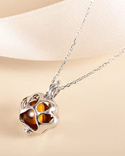 Load image into Gallery viewer, Jewever 925 Sterling Silver with Tiger Eye Stone Cute Cat Claw Pendant Necklaces for Women Gemstones and Crystals Opening Animal Jewelry Gifts 18" Chain

