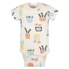 Load image into Gallery viewer, Grow by Gerber Baby Girl's Organic 5-Pack Short-Sleeve Onesies Bodysuits Pants, Orange/Yellow/Green/Ivory, 3-6 Months

