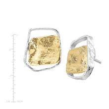 Load image into Gallery viewer, Silpada 'Golden Sands' Stud Earrings in Sterling Silver &amp; 14K Gold Plate
