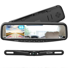 Load image into Gallery viewer, VECLESUS VT1 1080P Wired Car Backup Camera Kit, Easy to Install for Continuous or Reversing Viewing, 4.3" in-Mirror Clip-on Monitor with HD Backup Camera for Cars, Pickups, SUVs, Vans, Sedans, Trucks
