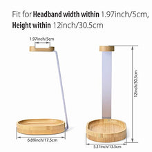 Load image into Gallery viewer, Avantree Universal Wooden &amp; Aluminum Headphone Stand Hanger with Cable Holder, Sturdy Desk Headset Mount Rack for Sony, Bose, Shure, Jabra, JBL, AKG, Gaming Headphones Display - TR902
