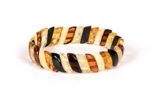 Load image into Gallery viewer, AMBERAGE Natural Baltic Amber Stretch Bracelet for Women - Hand Made from Polished/Certified Baltic Amber Beads(Multi)
