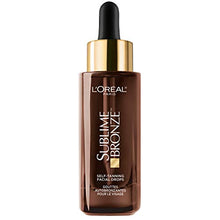 Load image into Gallery viewer, L'Oreal Paris Sublime Bronze Self Tan Drops for Face, Hyaluronic Acid, Self-Tanning Facial Drops, Buildable Tan, Customizable Sun-Kissed Glow, Gradual Tan, Fragrance-Free, 1 fl oz Packaging May Vary
