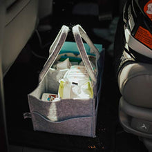 Load image into Gallery viewer, Parker Baby Diaper Caddy - Nursery Storage Bin and Car Organizer for Diapers and Baby Wipes - Large, Grey
