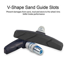 Load image into Gallery viewer, Bike Brake Pads Set, Alritz 3 Pairs Road Mountain Bicycle V-Brake Blocks Shoes with Hex Nut and Shims, No Noise No Skid, 70mm, for Front and Back Wheel
