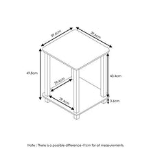 Load image into Gallery viewer, FURINNO Simplistic End Table, Columbia Walnut/Black
