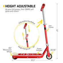 Load image into Gallery viewer, Swagtron SK1 Kick Start Electric Scooter for Kids with Extended Life Battery, ATSM Certified, Adjustable, Ages 5+, Cotton Candy Pink
