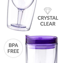 Load image into Gallery viewer, Cupture Insulated Wine Tumbler Cup With Drink-Through Lid - 10 oz, 8 Pack

