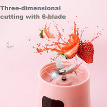 Load image into Gallery viewer, Portable Blender, Telescopic Personal Blender for Shakes and Smoothies, Mini Jucier Cup USB Rechargeable Strong Power Small Blender for Home Office Sports Travel Outdoors (pink)
