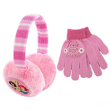 Load image into Gallery viewer, Disney Toddler Winter Earmuffs and Kids Gloves, Princess Ear Warmers, Pink, Little Girls, Ages 4-7
