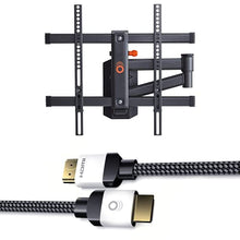 Load image into Gallery viewer, ECHOGEAR Swivel Full Motion TV Wall Mount for TVs Up to 60" &amp; New Ultra High Speed 6 Foot HDMI 2.1 Cable
