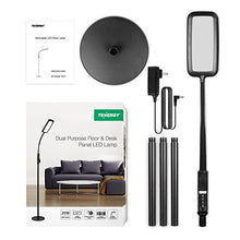 Load image into Gallery viewer, Tenergy LED Floor Lamp Desk Lamp, 2-in-1 Dimmable Task Lamp with 4 Color Temperatures, 5 Dimming Levels, 60-Min Timer, Flexible Gooseneck, Touch Control Floor Lamp for Reading/Crafting, 2000 Lumens
