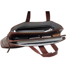 Load image into Gallery viewer, Genuine Leather Laptop Messenger Bag For Men holds upto 16 Inch laptop Leather Briefcase with adjustable strap laptop Shoulder Bag Smooth finish Leather Laptop Bag (Brown)
