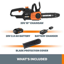 Load image into Gallery viewer, WORX WG322 20V Power Share 10" Cordless Chainsaw with Auto-Tension
