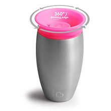 Load image into Gallery viewer, Munchkin Miracle Stainless Steel 360 Sippy Cup, Pink, 10 Ounce
