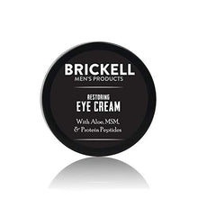 Load image into Gallery viewer, Brickell Men's Restoring Eye Cream for Men, Natural and Organic Anti Aging Eye Balm To Reduce Puffiness, Wrinkles, Dark Circles, Crows Feet and Under Eye Bags, .5 Ounce, Unscented
