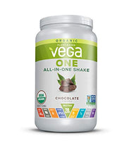 Load image into Gallery viewer, Vega One Organic, Chocolate, Meal Replacement Protein Powder, Vegan, Plant Based, Superfood, Vitamins, Probiotics, Dairy Free, Gluten Free, Pea Protein for Women and Men, 1.6 Pounds (17 Servings)
