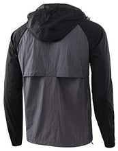 Load image into Gallery viewer, KNQR Men's Lightweight Zip Waterproof Anorak Windbreaker Jackets Active Hoodies Dark Gray/True Black L
